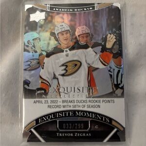 Trevor Zegras Anaheim Ducks Exquisite Moments Card